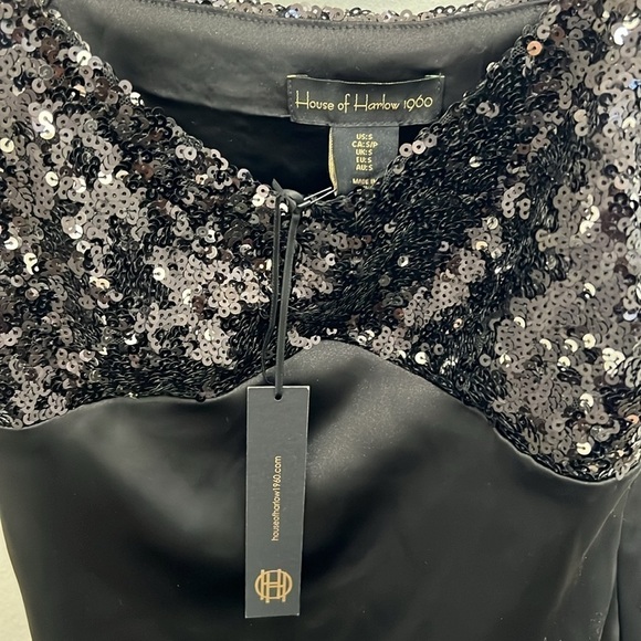 House of Harlow black sequin dress small - Picture 5 of 8